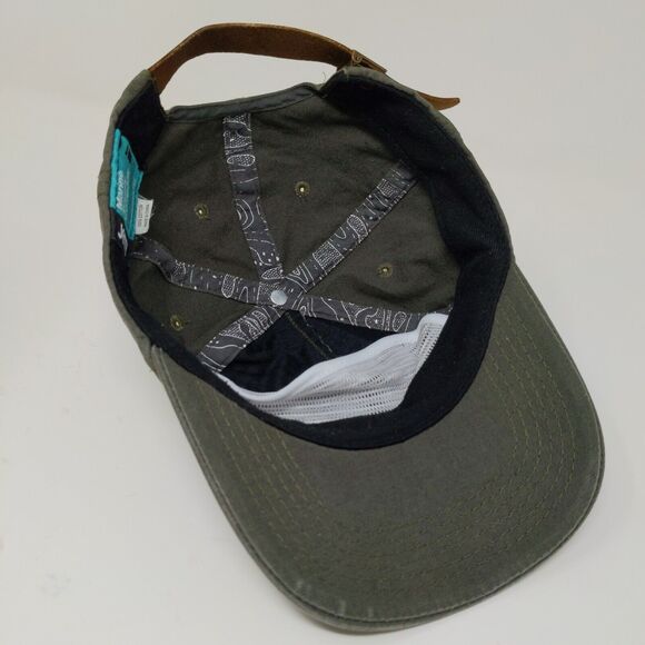 Jetty Life Marine Supply Olive Green Cap Hat Adjustable Leather Strap Buckle - Picture 8 of 10